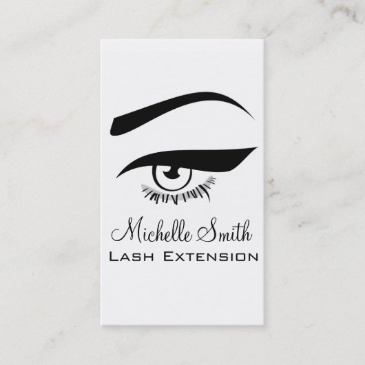 Auge mit langen Lashes Lash Extension Visitenkarte (Vorderseite)