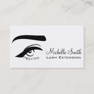 Auge mit langen Lashes Lash Extension Visitenkarte