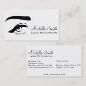 Auge mit langen Lashes Lash Extension Visitenkarte (Vorne/Hinten)