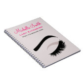 Auge mit langen Strichen lasch markieren Notizblock (Rechte Seite)