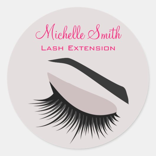 Auge mit langen Strichen lasch markieren Runder Aufkleber (Vorderseite)