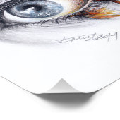 Auge mit Schwanz Surreal zeichnend Kunst Fotodruck (Ecke)