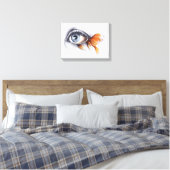 Auge mit Schwanz Surreal zeichnend Kunst Leinwanddruck (Insitu (Schlafzimmer))