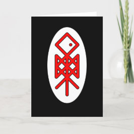 Auge Odin Viking Bindrune Grußkarte Dankeskarte