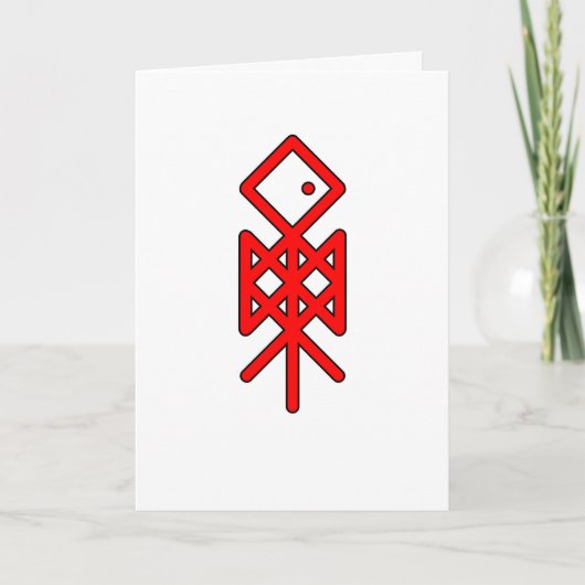 Auge Odin Viking Bindrune Grußkarte Dankeskarte (Vorderseite)