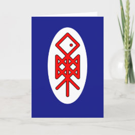 Auge Odin Viking Bindrune Grußkarte Dankeskarte