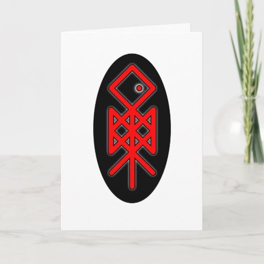 Auge Odin Viking Bindrune Grußkarte Dankeskarte (Vorderseite)