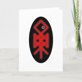 Auge Odin Viking Bindrune Grußkarte Dankeskarte