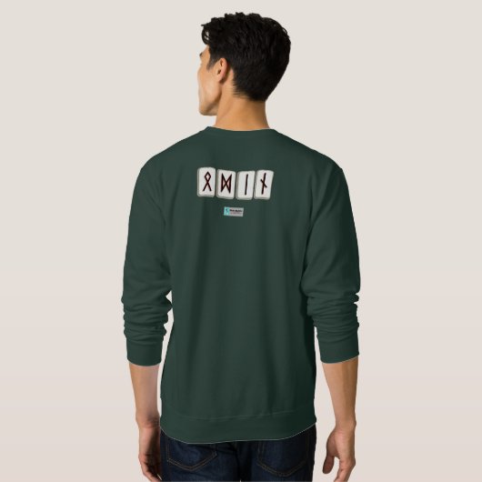 Auge Odin Viking Bindrune Sweatshirt (Schwarz voll)