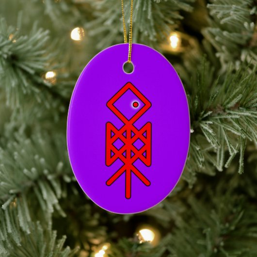 Auge Odin Viking Bindrune Weihnachten Keramik Orna Keramik Ornament (Baum)