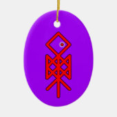 Auge Odin Viking Bindrune Weihnachten Keramik Orna Keramik Ornament (Vorne)