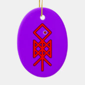 Auge Odin Viking Bindrune Weihnachten Keramik Orna Keramik Ornament (Hinten)