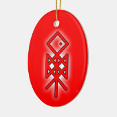 Auge Odin Viking Bindrune Weihnachten Keramik Orna Ornament (Links)