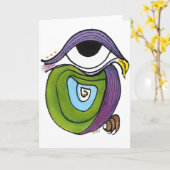 Auge, Papagei Karte (Gelbe Blume)