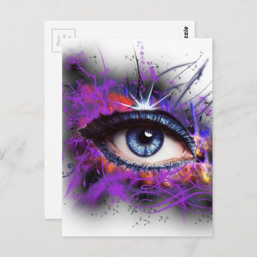 Auge Postkarte (Vorne/Hinten)