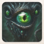 Auge Rechteckiger Pappuntersetzer (Vorderseite)