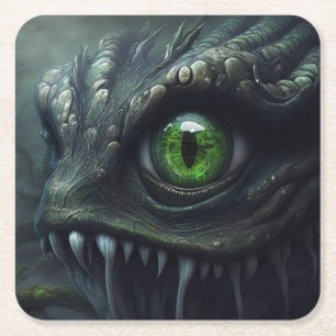 Auge Rechteckiger Pappuntersetzer