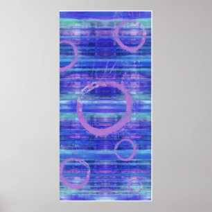 Auge sehen blaues abstraktes Kunst-Malerei-Plakat Poster