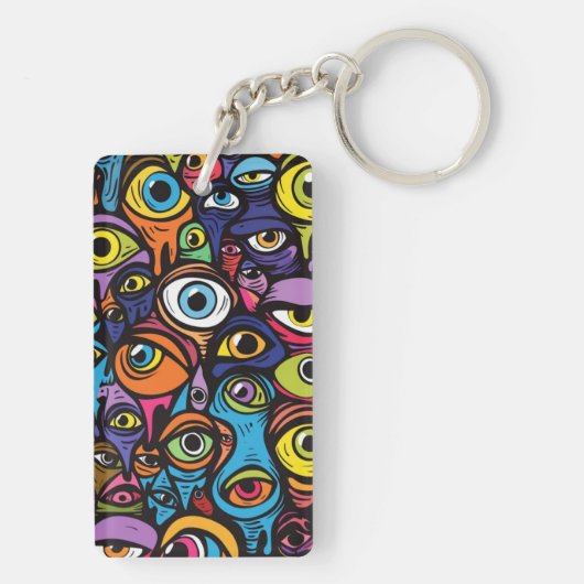 Auge sieht dich schlüsselanhänger (Rückseite)