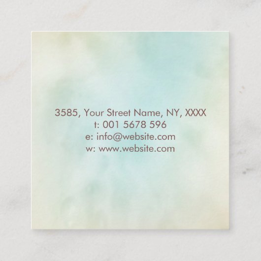 Auge - Triple Moon - Edelstein und Gold Quadratische Visitenkarte (Rückseite)