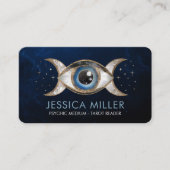 Auge - Triple Moon - Edelstein und Gold Visitenkarte (Vorderseite)