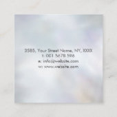 Auge - Triple Moon - Schwarz und Perle Quadratische Visitenkarte (Rückseite)