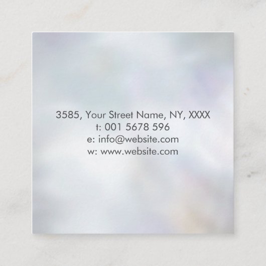 Auge - Triple Moon - Schwarz und Perle Quadratische Visitenkarte (Rückseite)