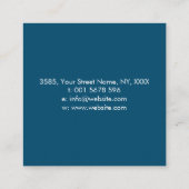 Auge - Triple Moon - Weiß und Perle Quadratische Visitenkarte (Rückseite)