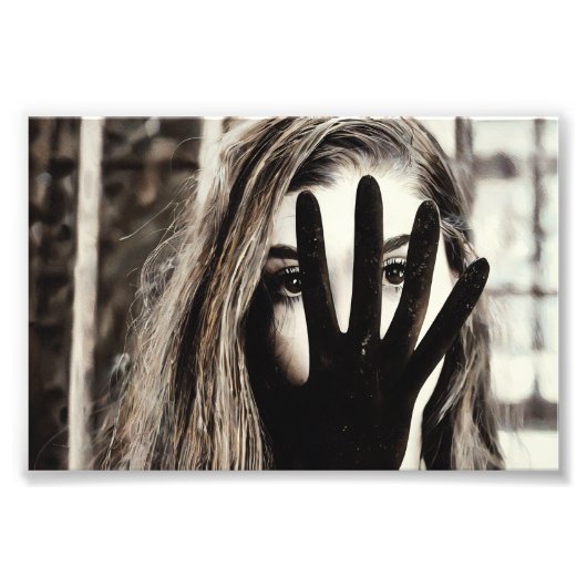 Auge und Hand Fotodruck (Vorne)