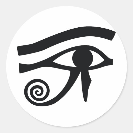 Auge von Horus hieroglyphisch Runder Aufkleber (Vorderseite)