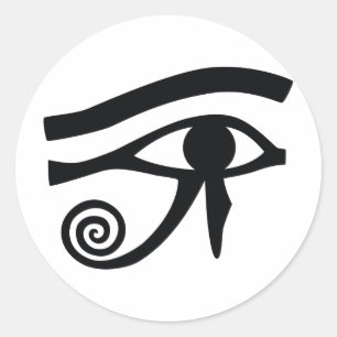 Auge von Horus hieroglyphisch Runder Aufkleber