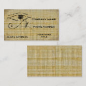 Auge von Horus - Papyrus Visitenkarte (Vorne/Hinten)