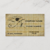 Auge von Horus - Papyrus Visitenkarte (Vorderseite)