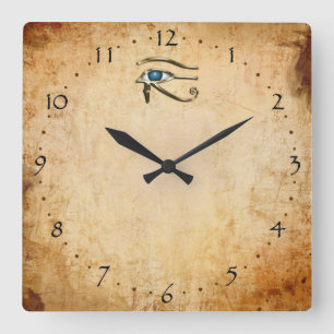 Auge von Horus Quadratische Wanduhr