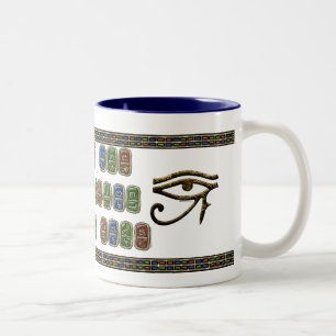 Auge von Horus, Schutz-Trinkbehälter Zweifarbige Tasse