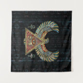 Auge von Horus - Wadjet Edelstein und Gold Wandteppich (Vorderseite (Horizontal))