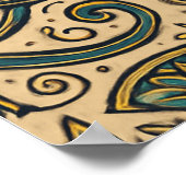 Auge von Horus Wall Art - Ägyptisches Stammesdesig Poster (Ecke)