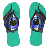 Auge von Medusa schinny Strap Flip Flops Badesandalen (Fußbett)