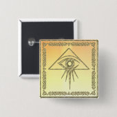 Auge von Providence Goldtone Button (Vorne & Hinten)