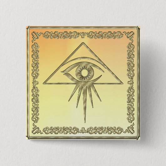 Auge von Providence Goldtone Button (Vorderseite)