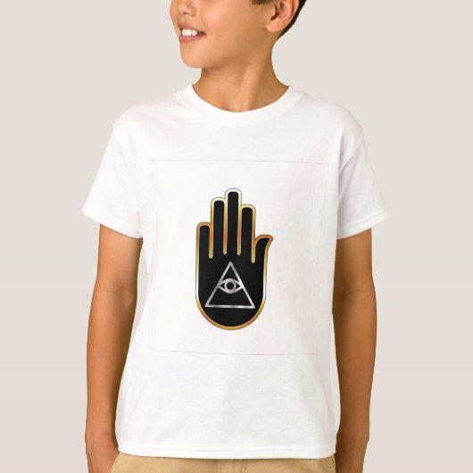 Auge von Providence im Handreligiösen Symbol T-Shirt (Vorderseite)
