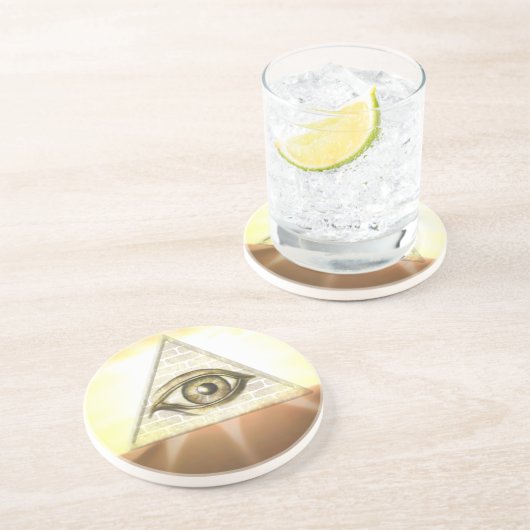 Auge von Providence-Sonnendurchbruch Sandstein Untersetzer (Seite)