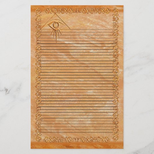 Auge von Providence zeichnete Steinstationäres Briefpapier (Vorderseite)