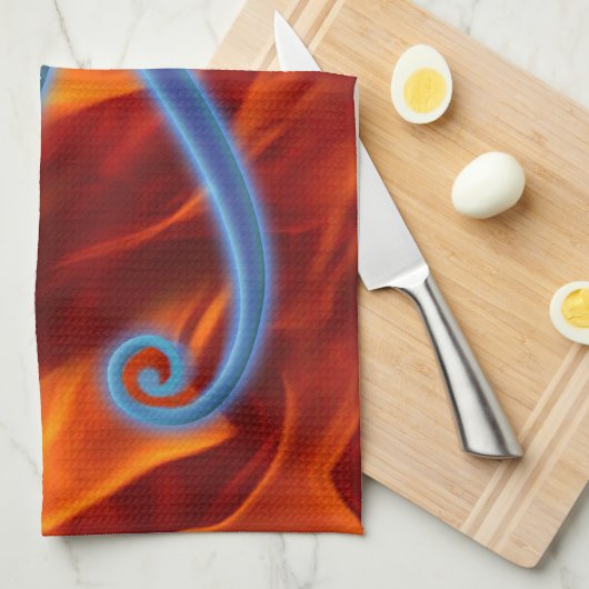 Auge von Ra & Flames Altes ägyptisches Wadjet Symb Geschirrtuch (Viertel Falte)