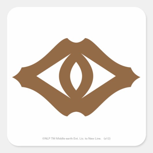 Auge von Sauron Quadratischer Aufkleber (Vorderseite)