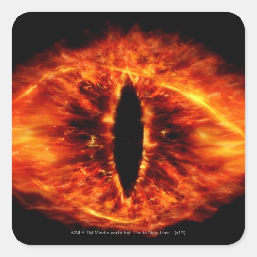 Auge von Sauron Quadratischer Aufkleber (Vorderseite)