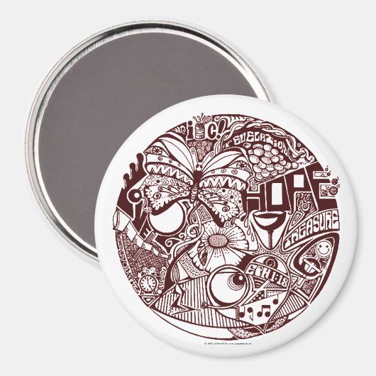 "Augen 2 Herz" - Magnet (Vorderseite/Rückseite)