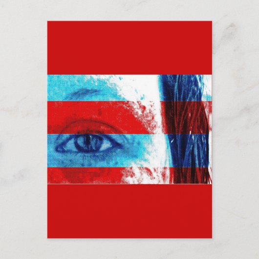Augen Amerikas Postkarte (Vorderseite)