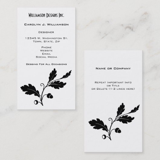 Augen-anziehender Visitenkarte (Vorne/Hinten)