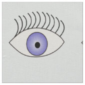 Augen auf blau stoff (Nahaufnahme)